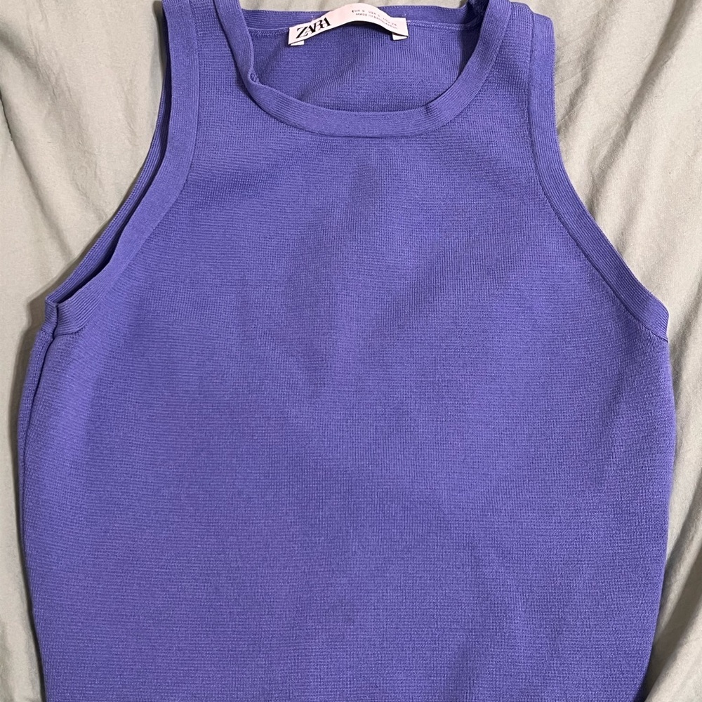 Zara Women's Purple Tank Top